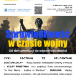 "Sprawiedliwość w czasie wojny — od dokumentacji do odpowiedzialności" spotkanie we Wrocławiu.